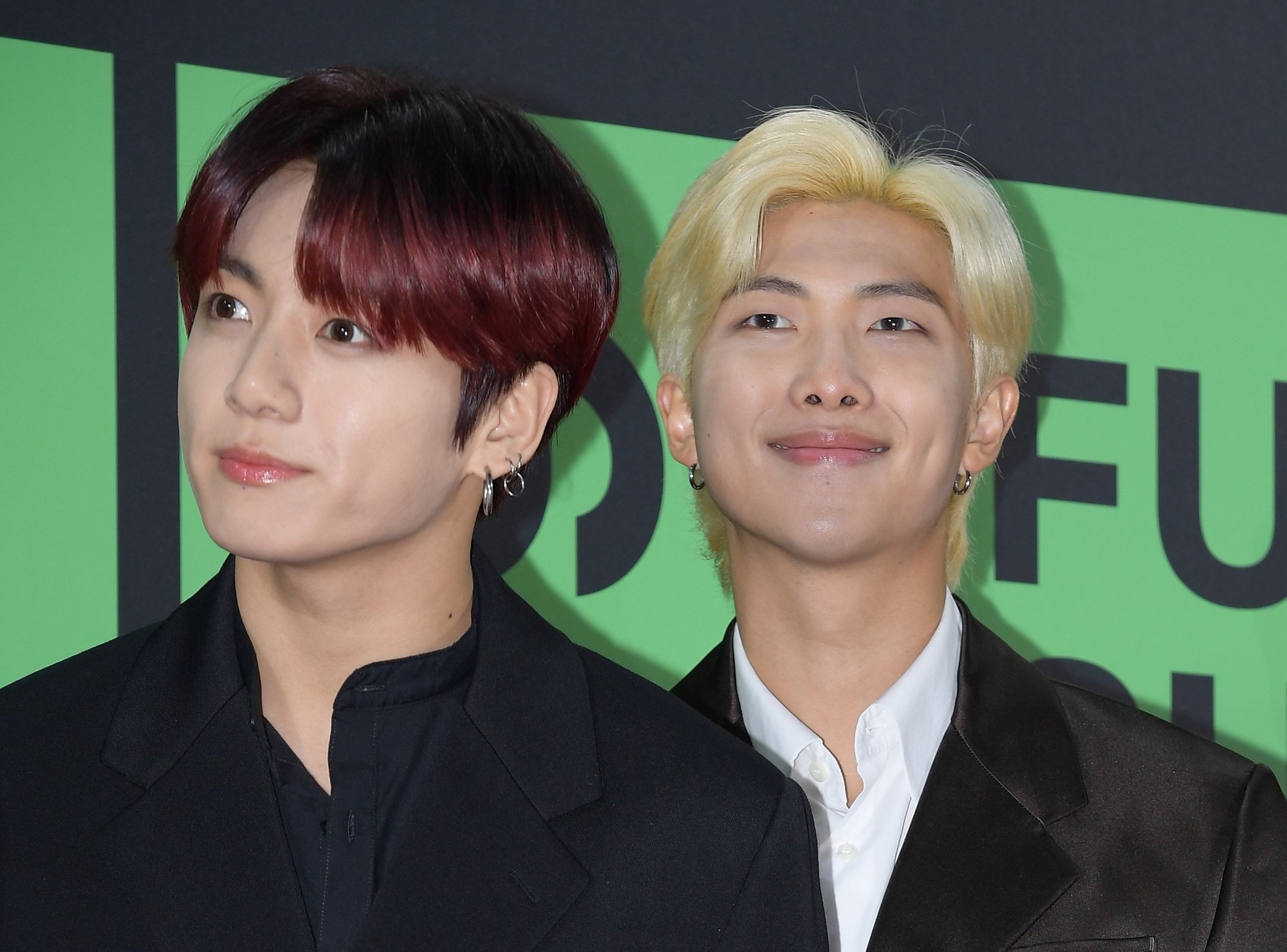 Jungkook and RM of BTS attend the Melon Music Awards in 2019