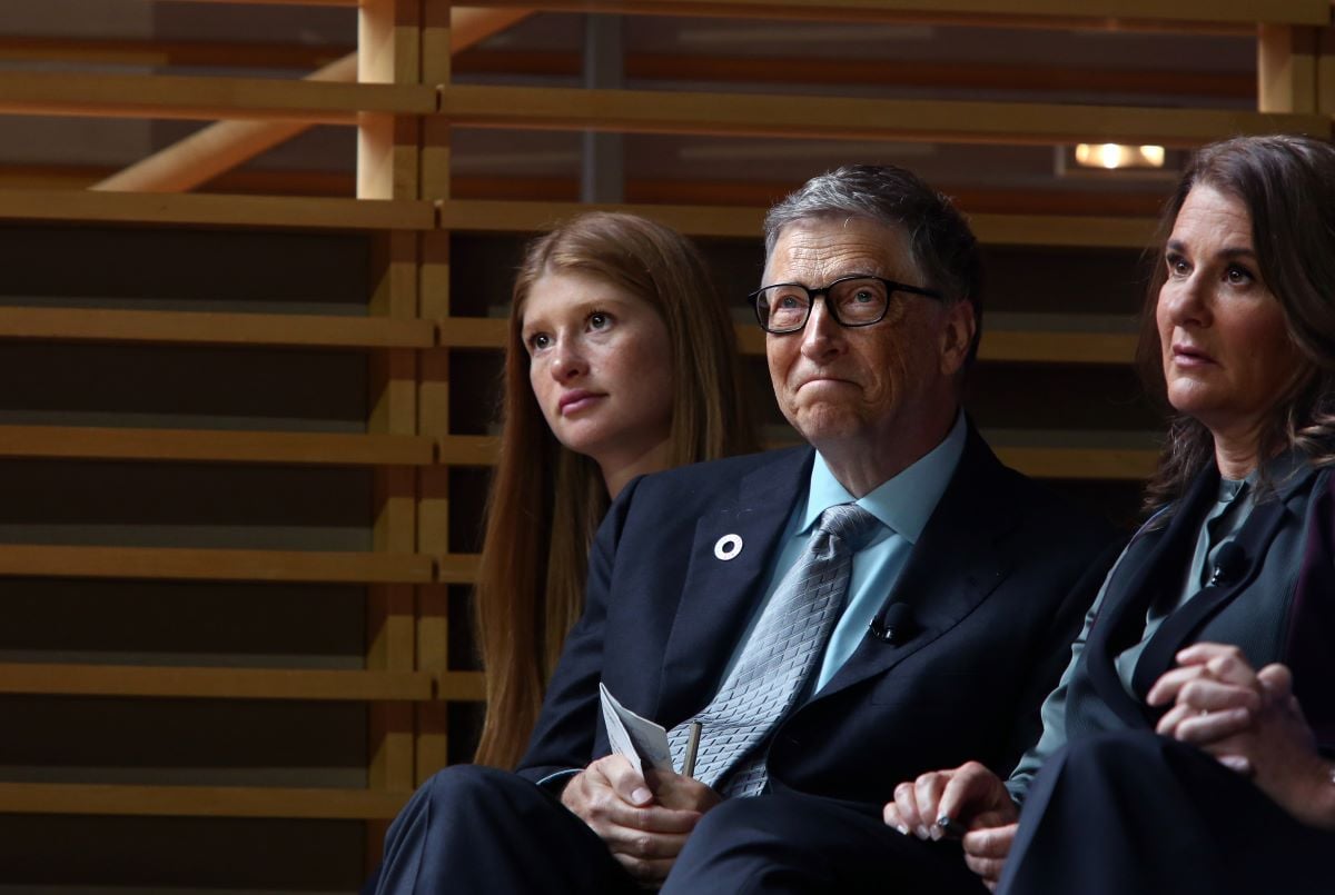 Bill and Melinda Gates with one of their children, Jennifer Gates