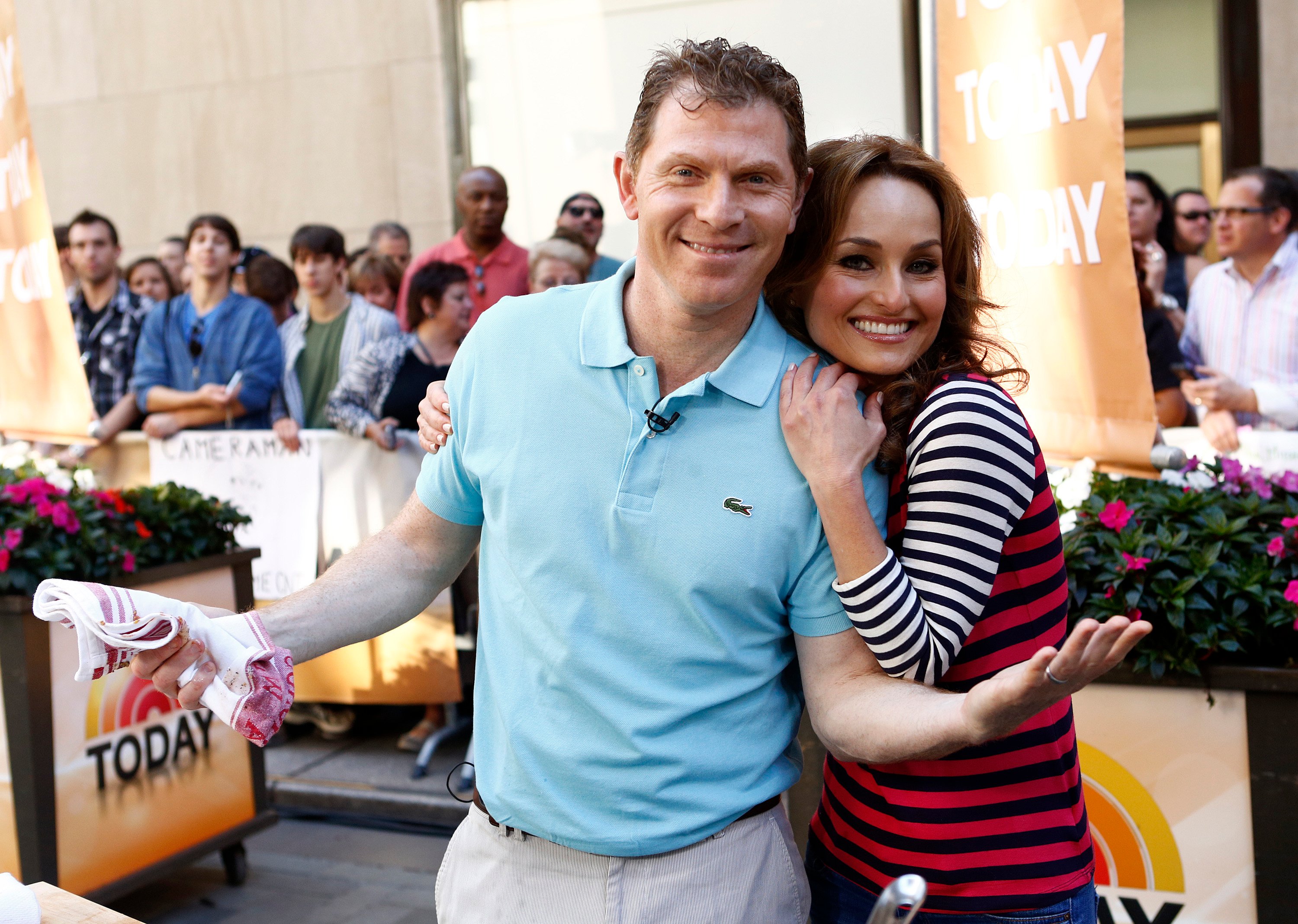 Bobby Flay and Giada De Laurentiis appear on the 'Today Show'