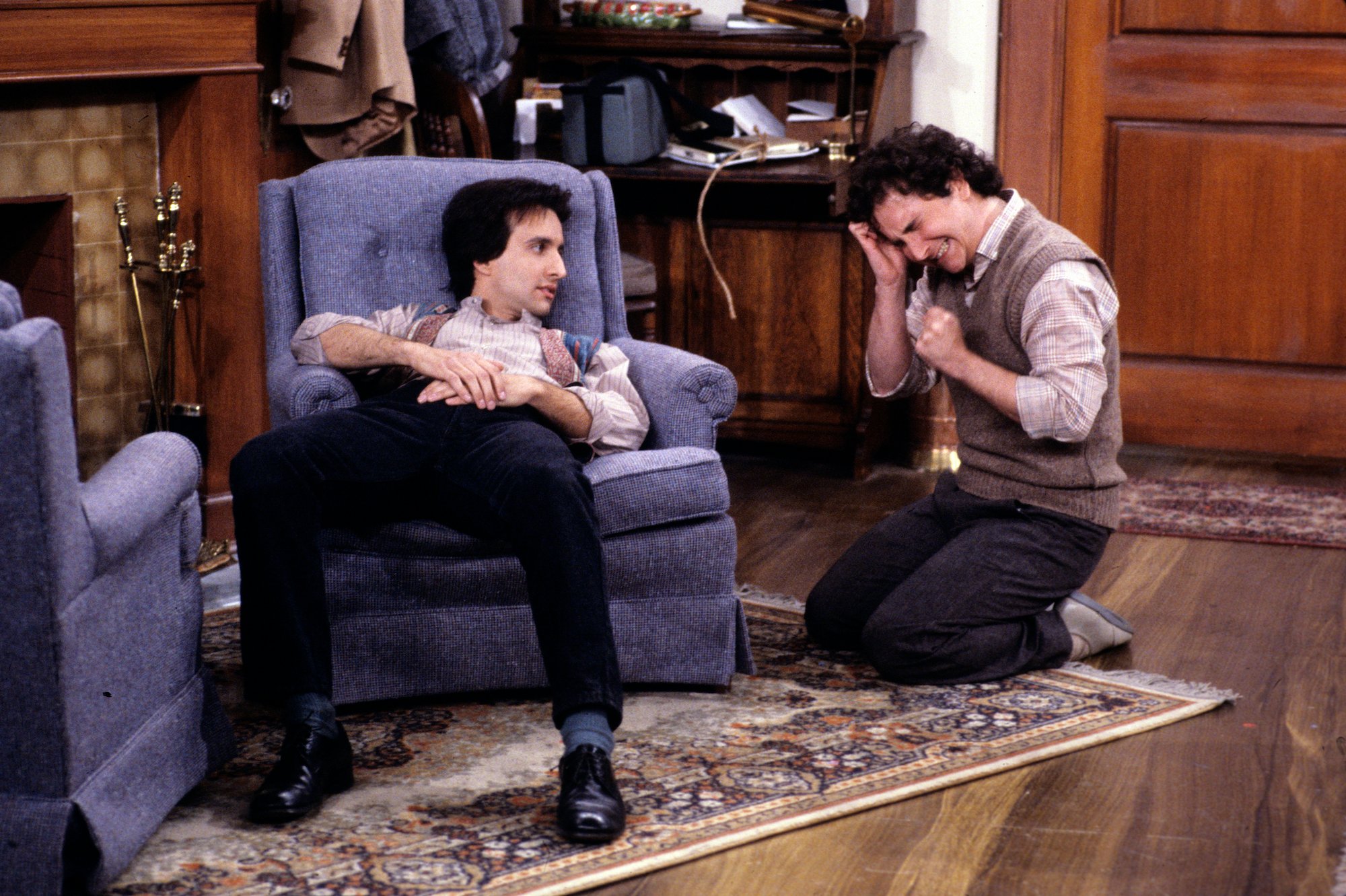 Larry (Mark Linn-Baker, right) Balki (Bronson Pinchot)
