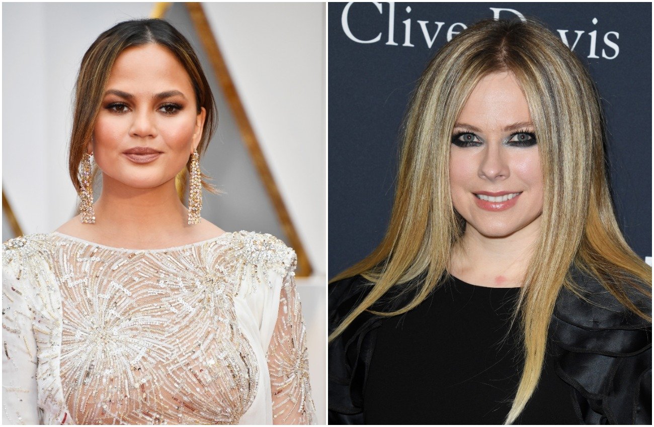 Photos of Chrissy Teigen and Avril Lavigne side by side