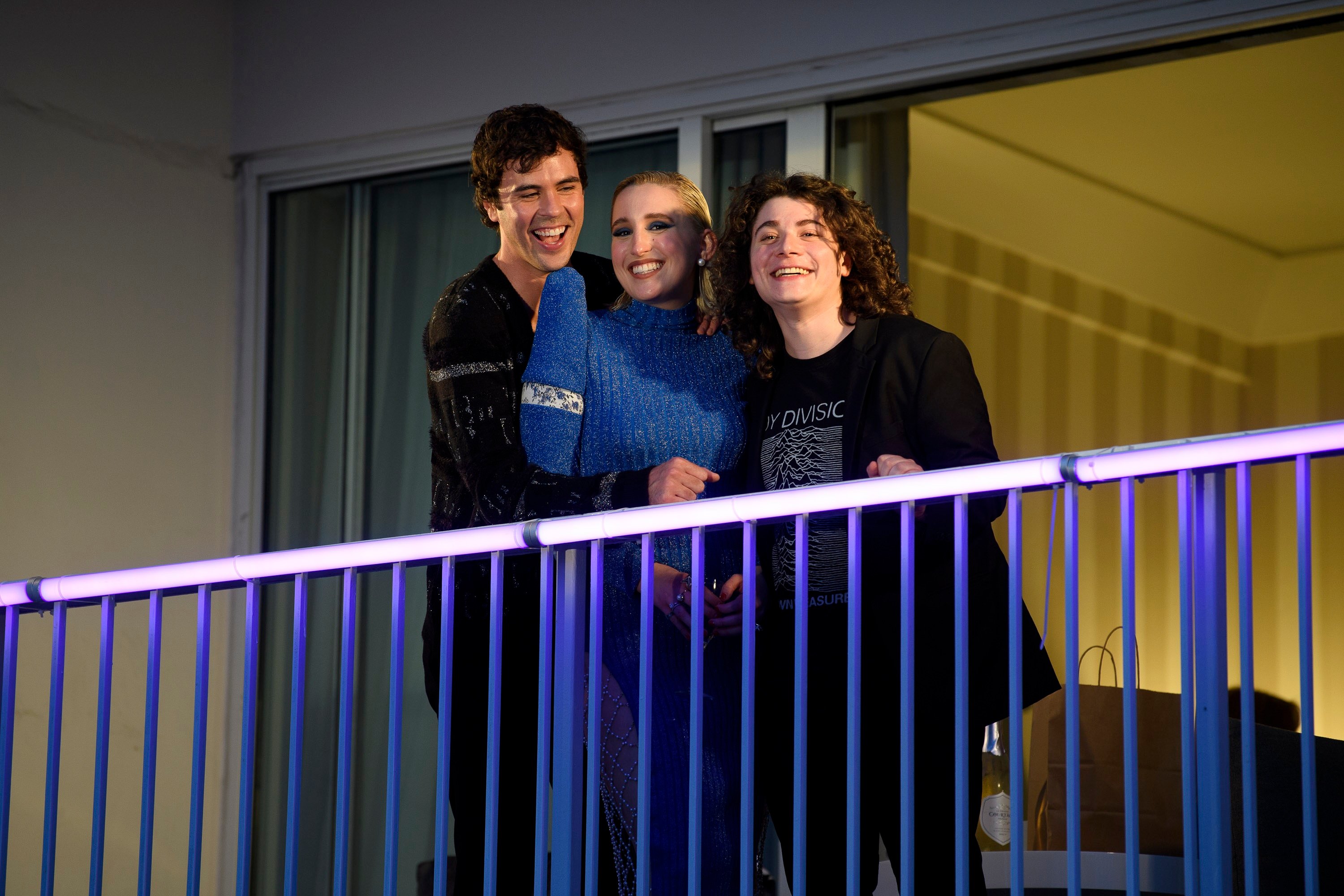 Cruel Summer cast members at the premiere party Blake Lee Harley Quinn Smith and Austin Zajur