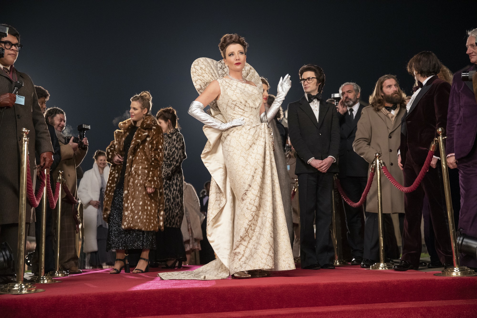 Cruella: Emma Thompson as the Baroness on the red carpet