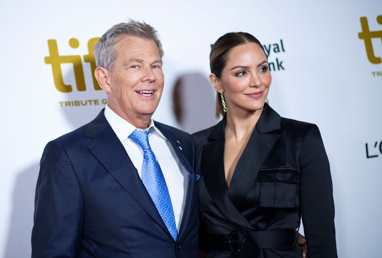 David Foster and Katharine McPhee posing together