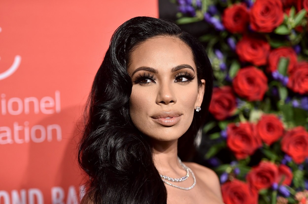 Erica Mena wears a nude lip and lashes to the Diamond Ball