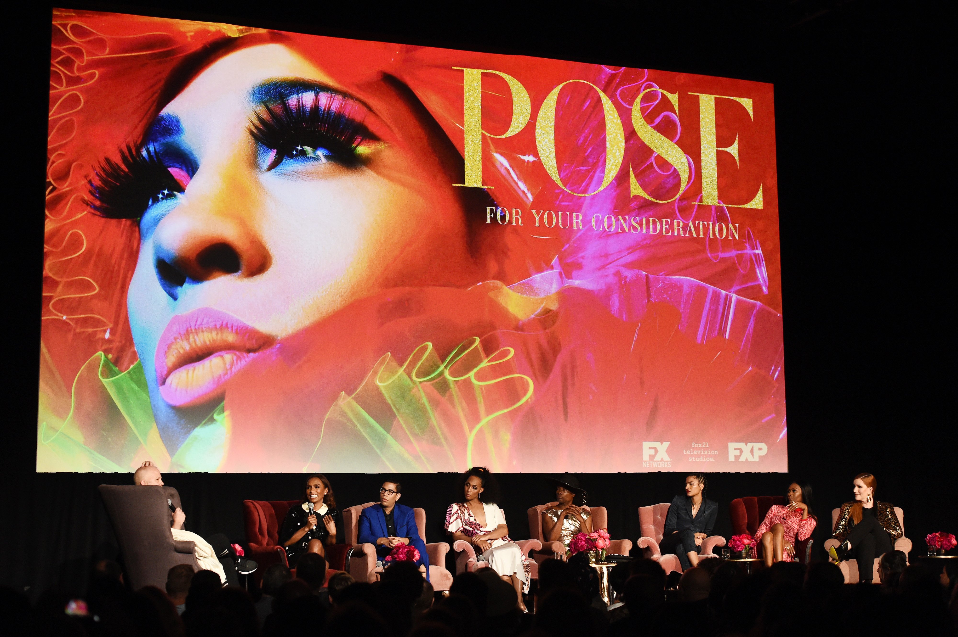 Ryan Murphy, Janet Mock, Steven Canals, Mj Rodriguez, Billy Porter, Indya Moore, Dominique Jackson, and Our Lady J of FX's 'Pose'