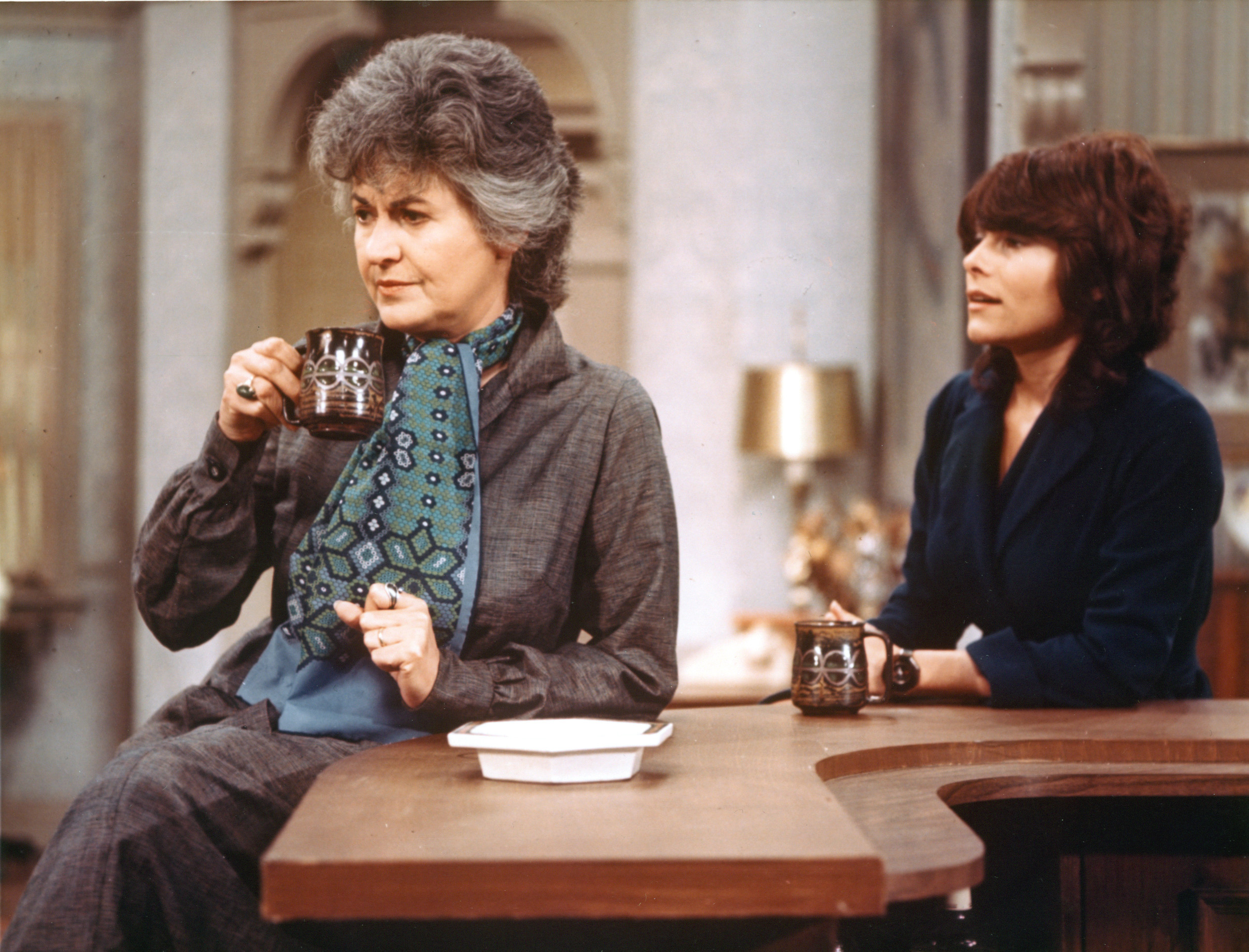 'Maude' stars Bea Arthur and Adrienne Barbeau in a scene from the CBS hit comedy