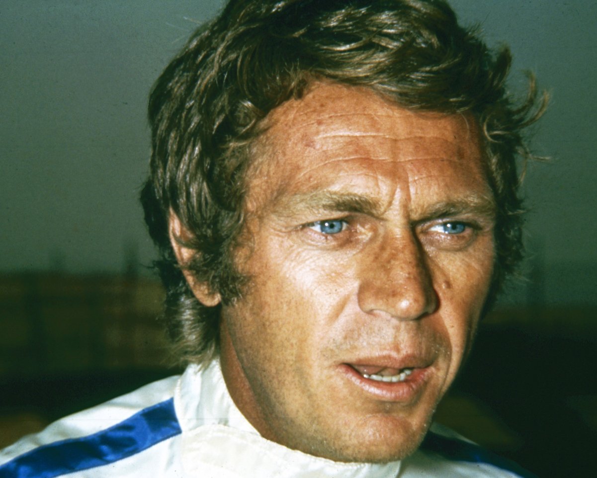 Headshot of actor Steve McQueen, 1971