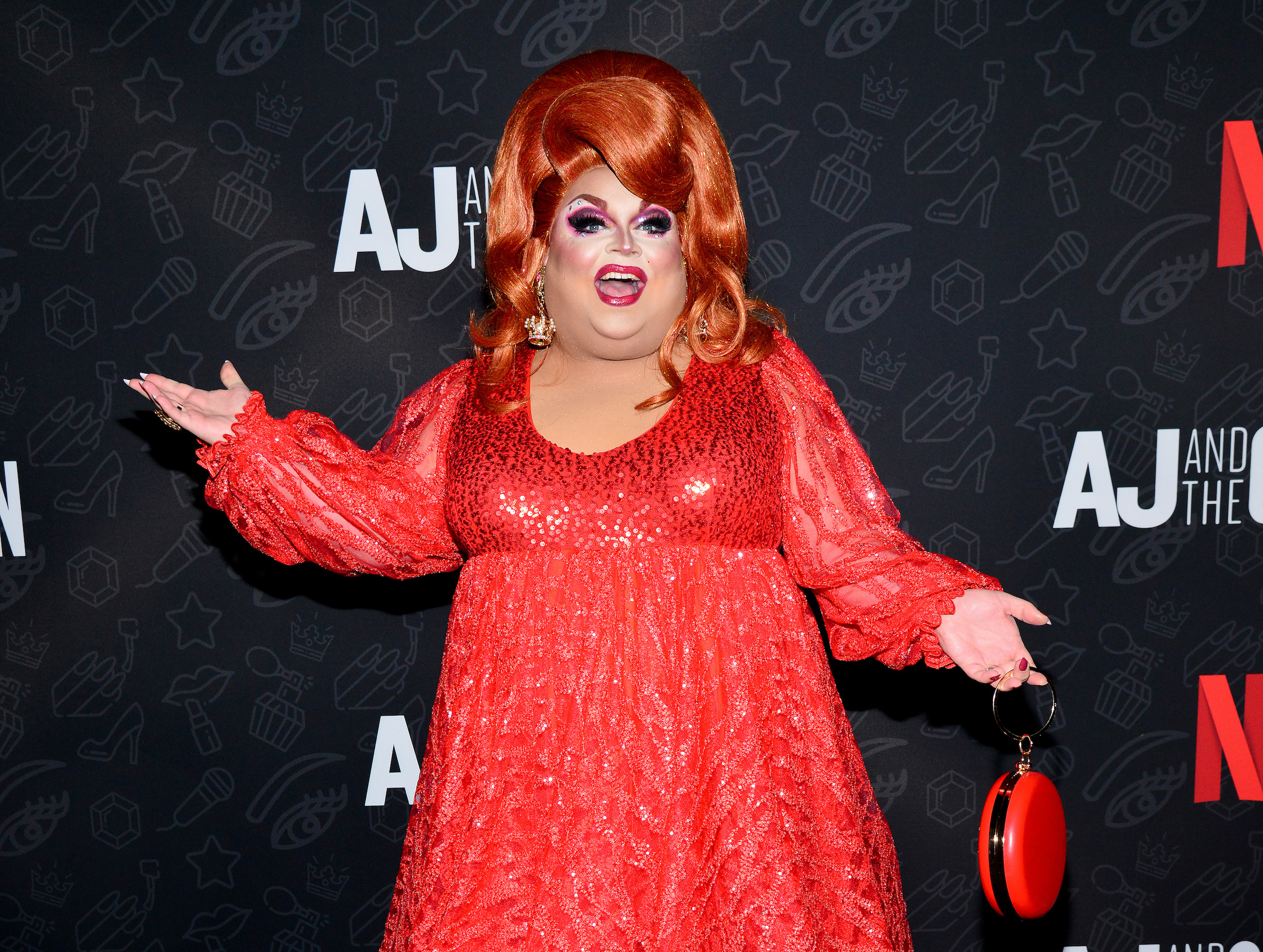 Ginger Minj attends the premiere of Netflix's 'AJ and the Queen' Season 1