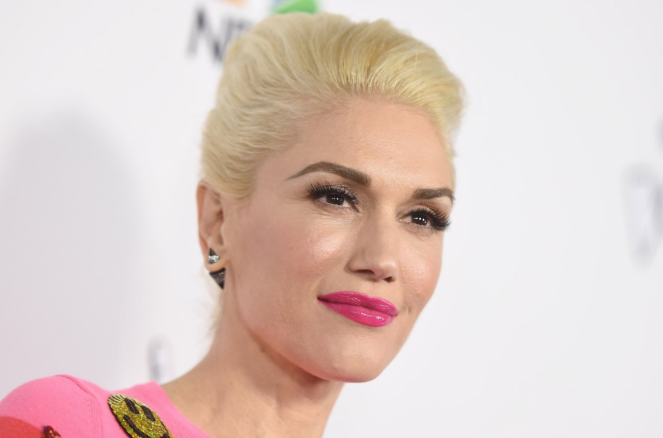 Gwen Stefani looks on, close-up