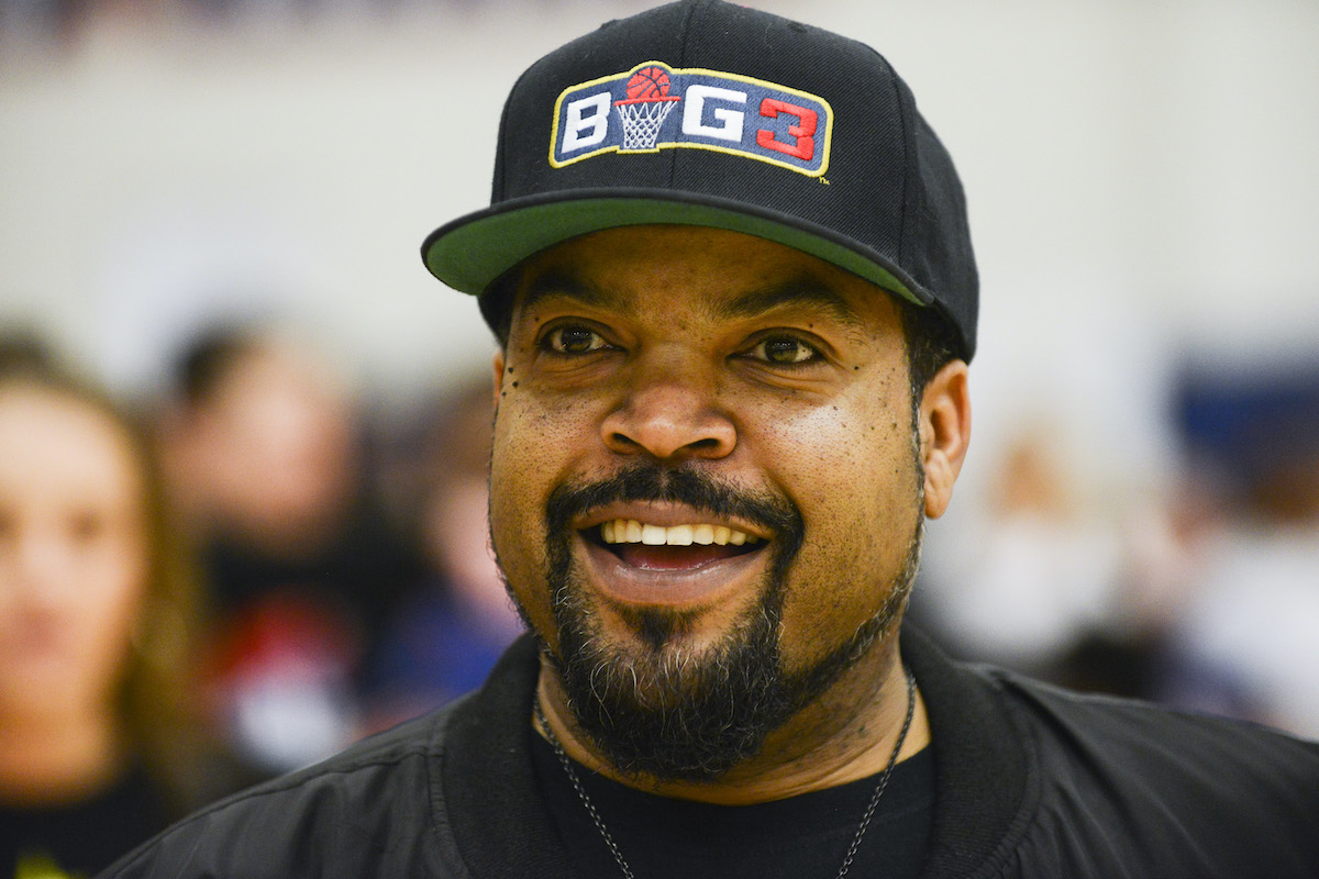 Ice Cube at a basketball game