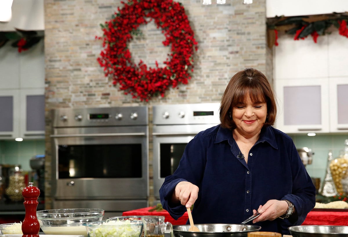 Ina Garten stirs a pan while she cooks on 'Today'