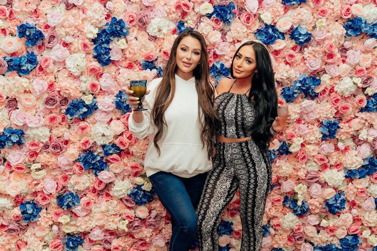 Jenni 'JWoww' Farley and Angelina Pivarnick at the grand opening of Farley's store Heavenly Flower