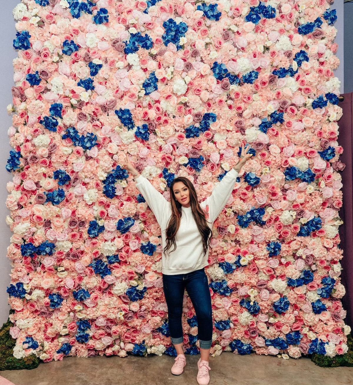 Jenni 'JWoww' Farley at the grand opening of her Heavenly Flower store in the American Dream Mall