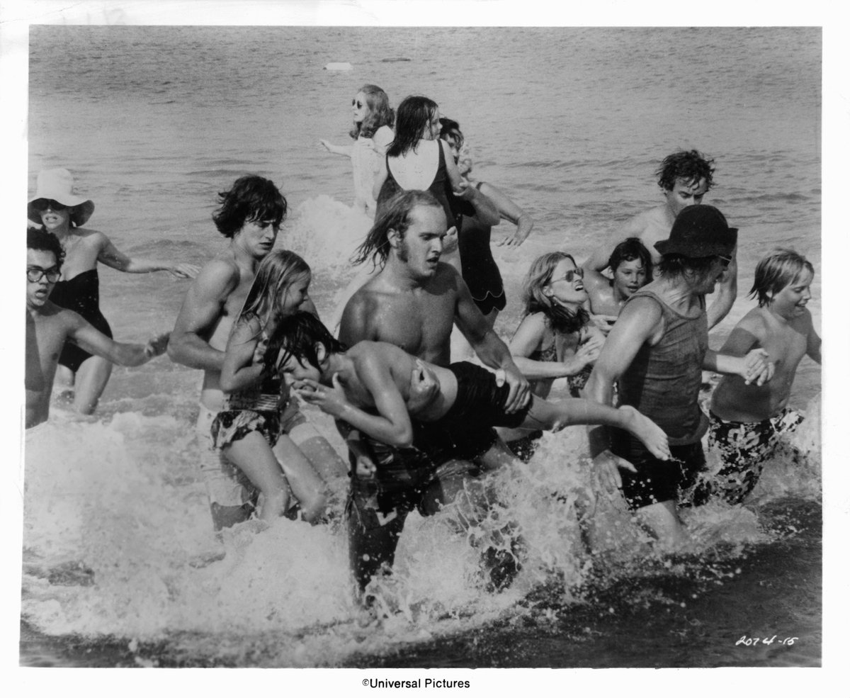 Extras on the set of the 1975 movie Jaws
