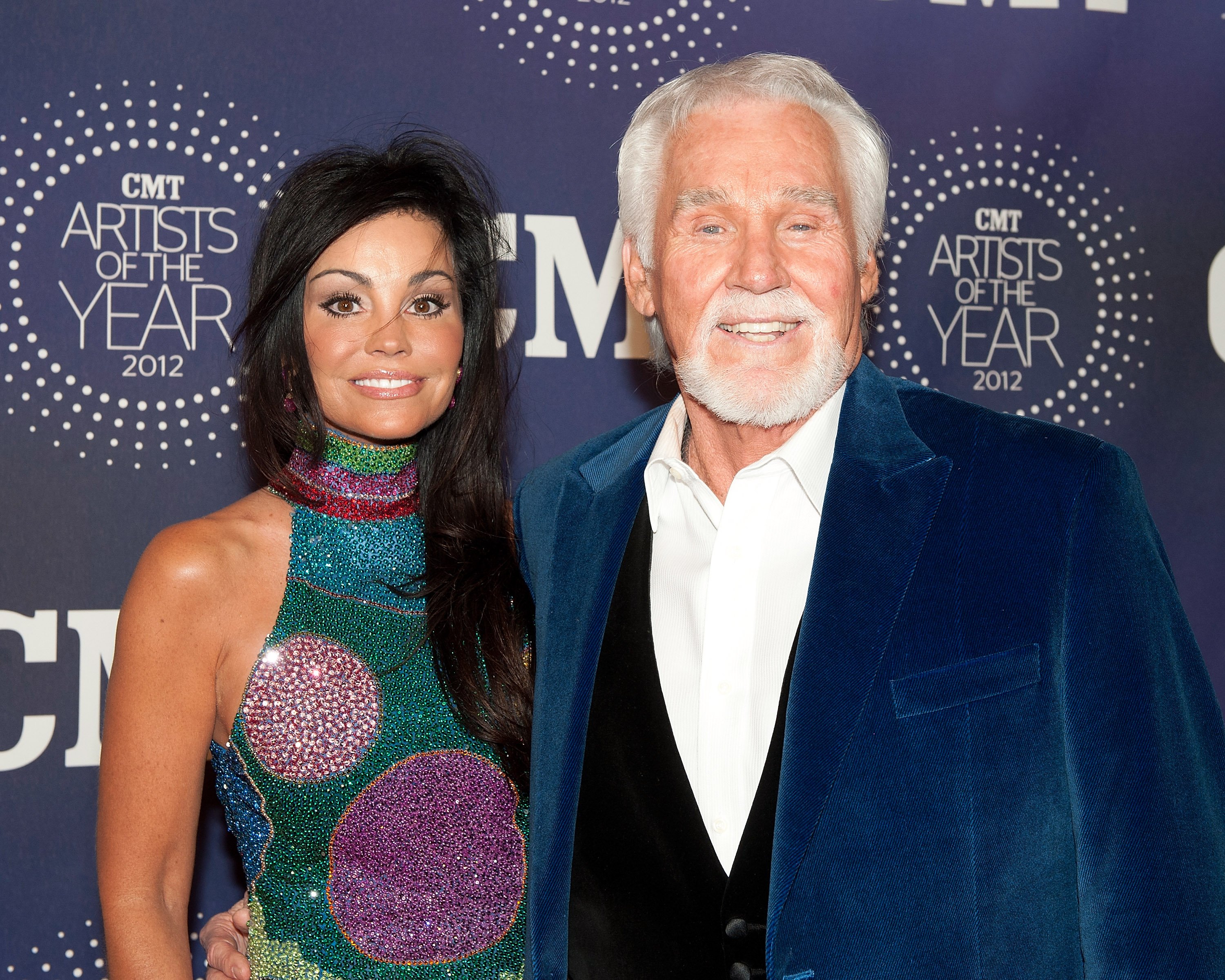 Kenny Rogers with his wife, Wanda Miller, in 2012 