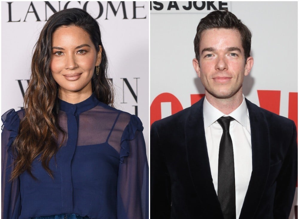 (L): Olivia Munn attends the Vanity Fair and Lancôme Women in Hollywood celebration, (R): John Mulaney stopping for photos at the John Mulaney & The Sack Lunch Bunch NY special screening