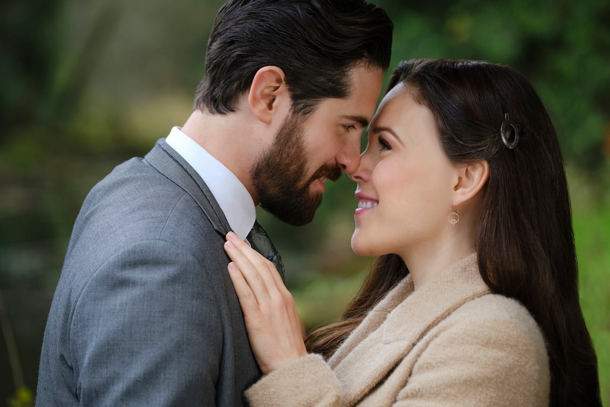 Lucas and Elizabeth looking into each other's eyes in the 'When Calls the Heart' Season 8 finale. 