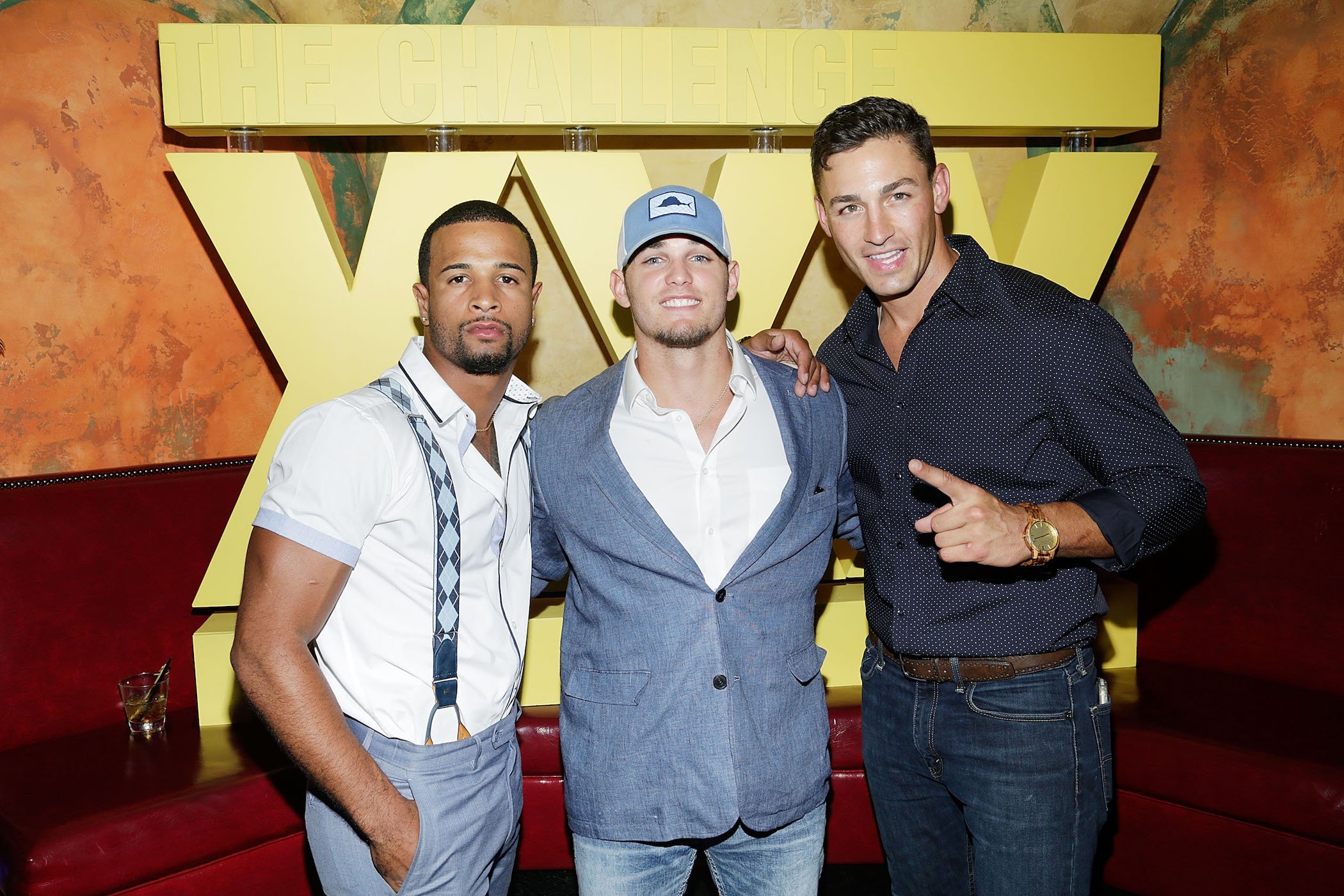Nelson Thomas, Hunter Barfield, and Tony Raines standing together at MTV's 'The Challenge XXX': Ultimate Fan Experience