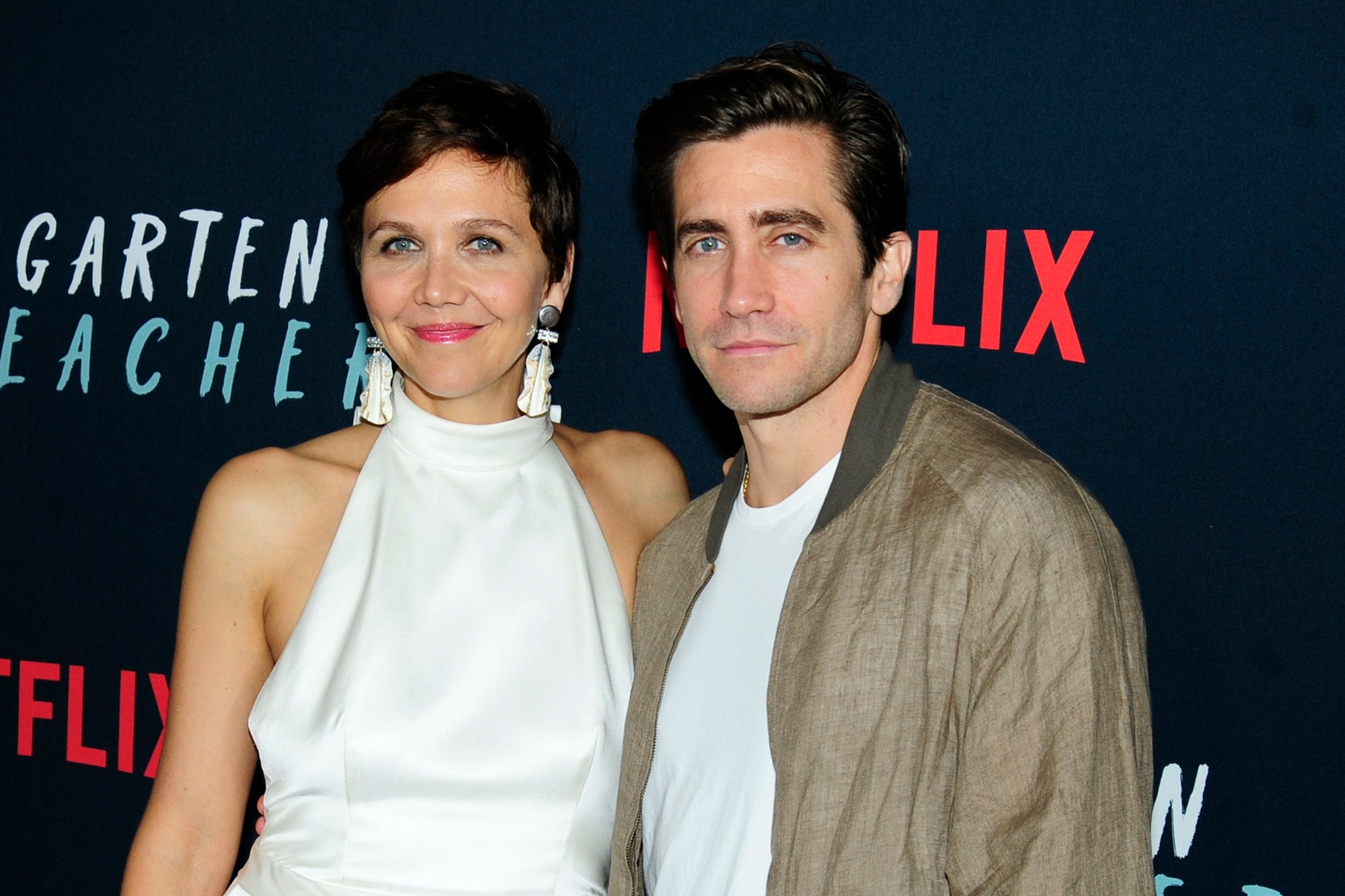 Maggie and Jake Gyllenhaal smiling