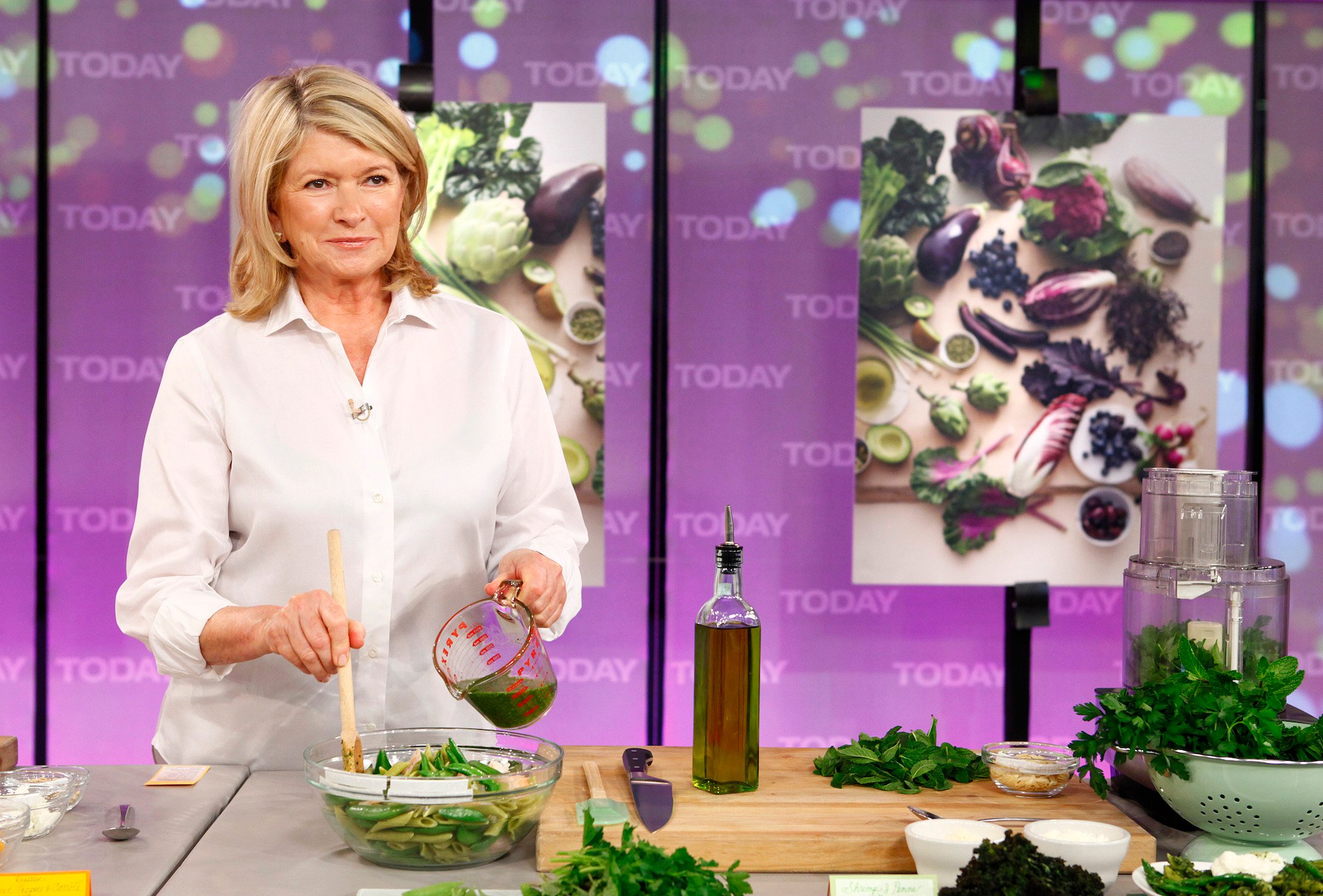 Martha Stewart cooking on NBC News' 'Today' show