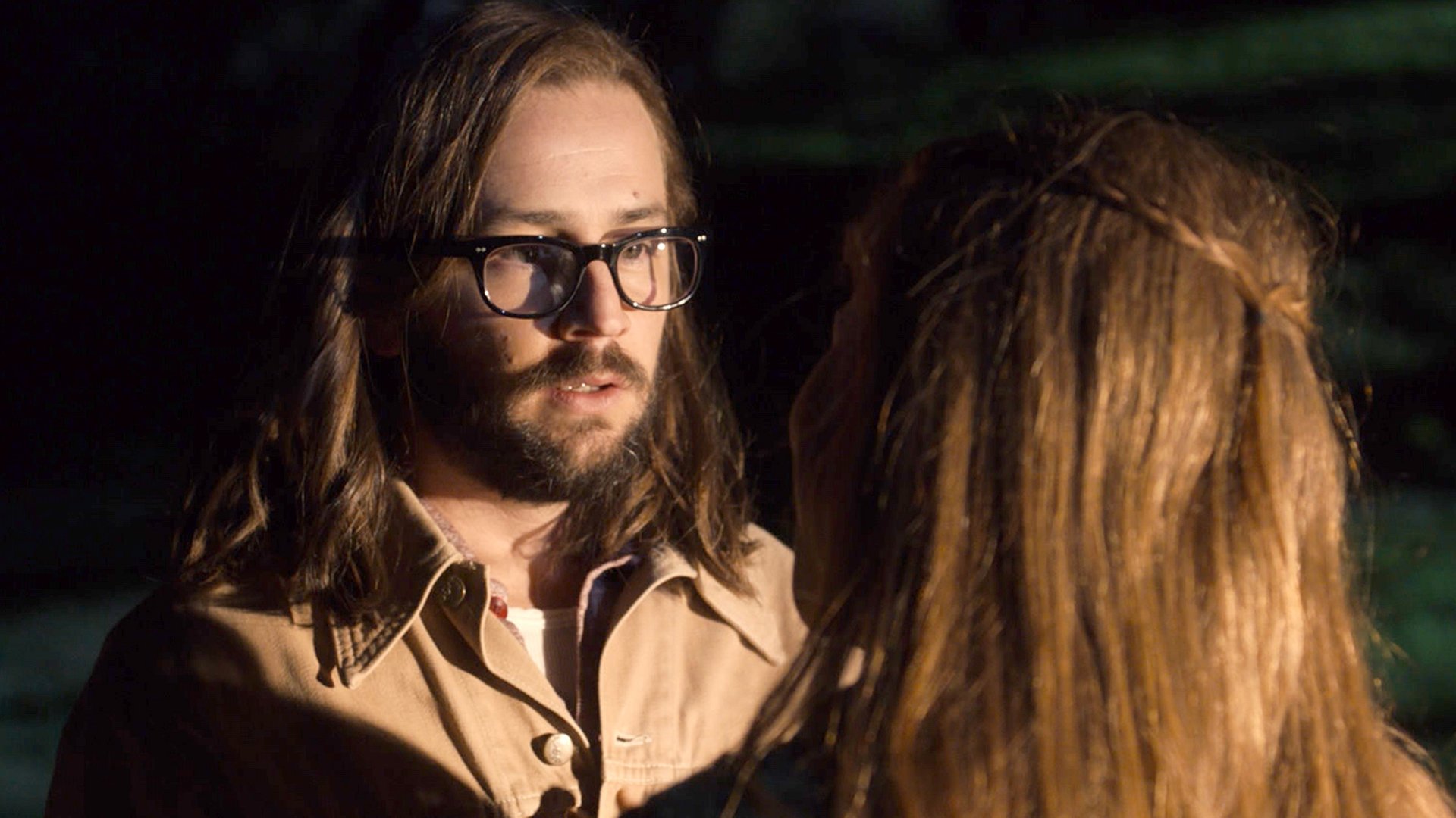 Michael Angarano as Nicky staring at Genevieve Angelson as Sally in ‘This Is Us’ Season 5 Episode 11, ‘One Small Step’