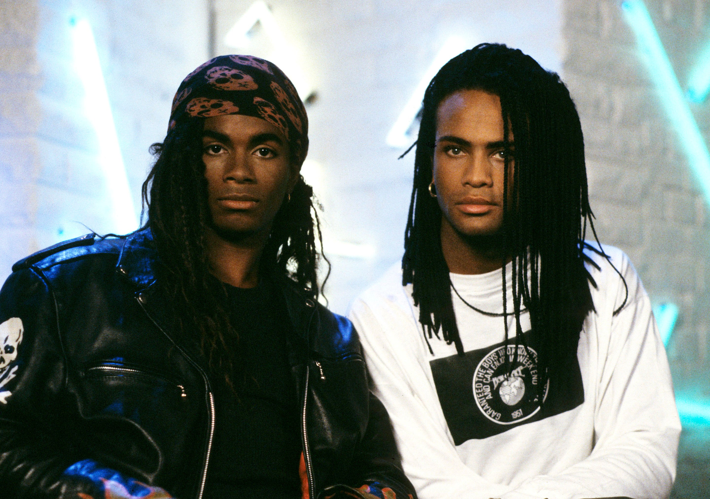 Portrait of Rob Pilatus and Fab Morvan of the duo Milli Vanilli