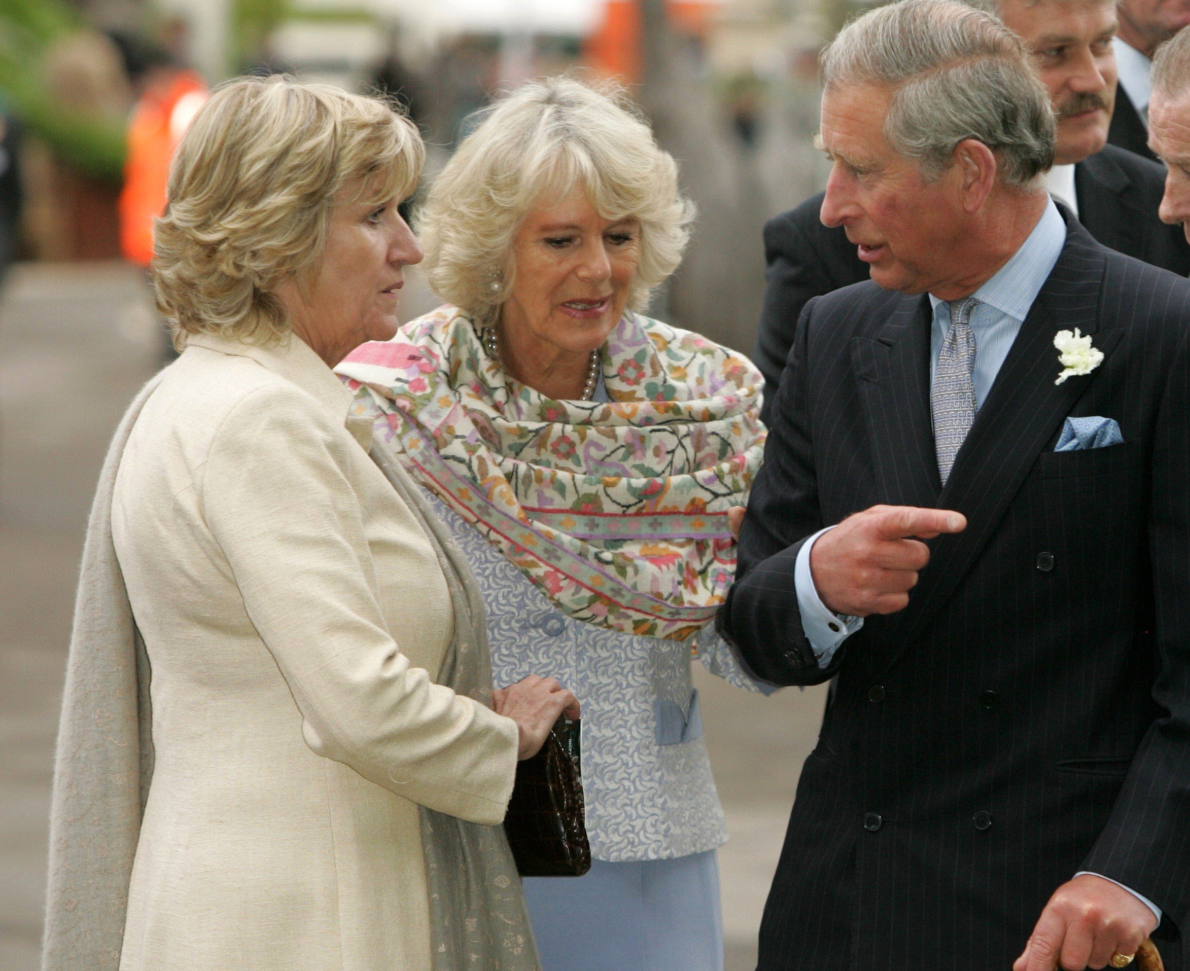 Prince Charles, Camilla Parker Bowles, and the duchess's sister, Annabel Elliot, attend the Chelsea Flower Show