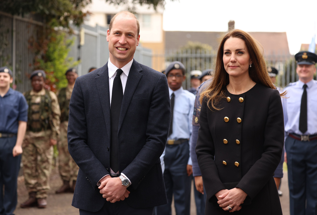 The Duke and Duchess of Cambridge dressed in black