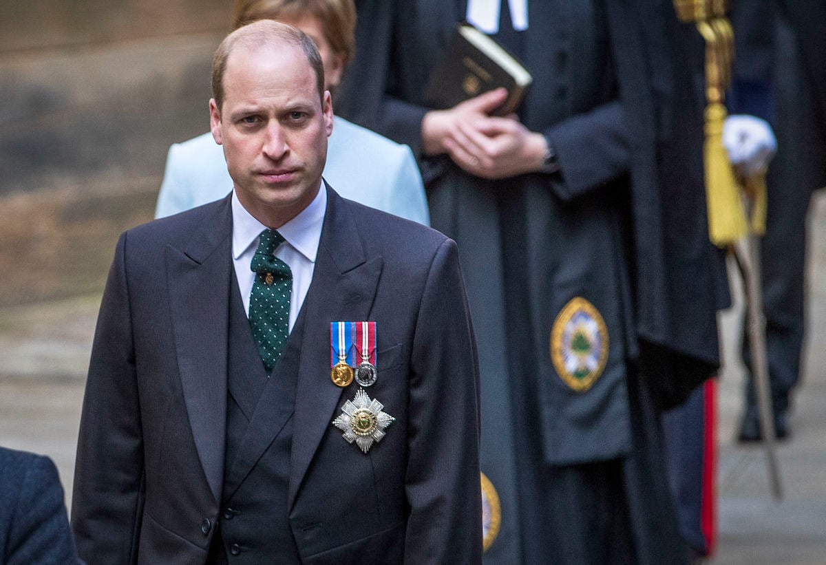 Prince William arrives to give a speech at the General Assembly of the Church of Scotland in 2021