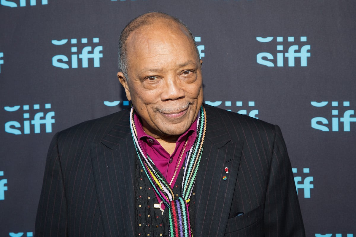 Quincy Jones wearing a scarf