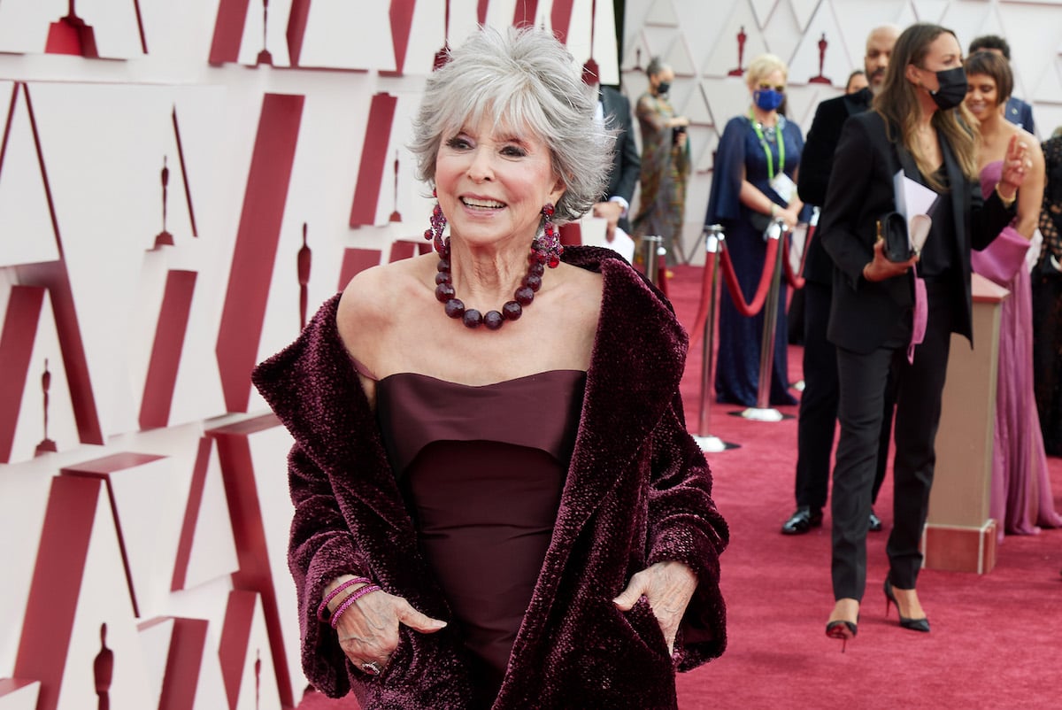 Rita Moreno arrives on the red carpet of The 93rd Oscars® at Union Station in Los Angeles, CA on Sunday, April 25, 2021.