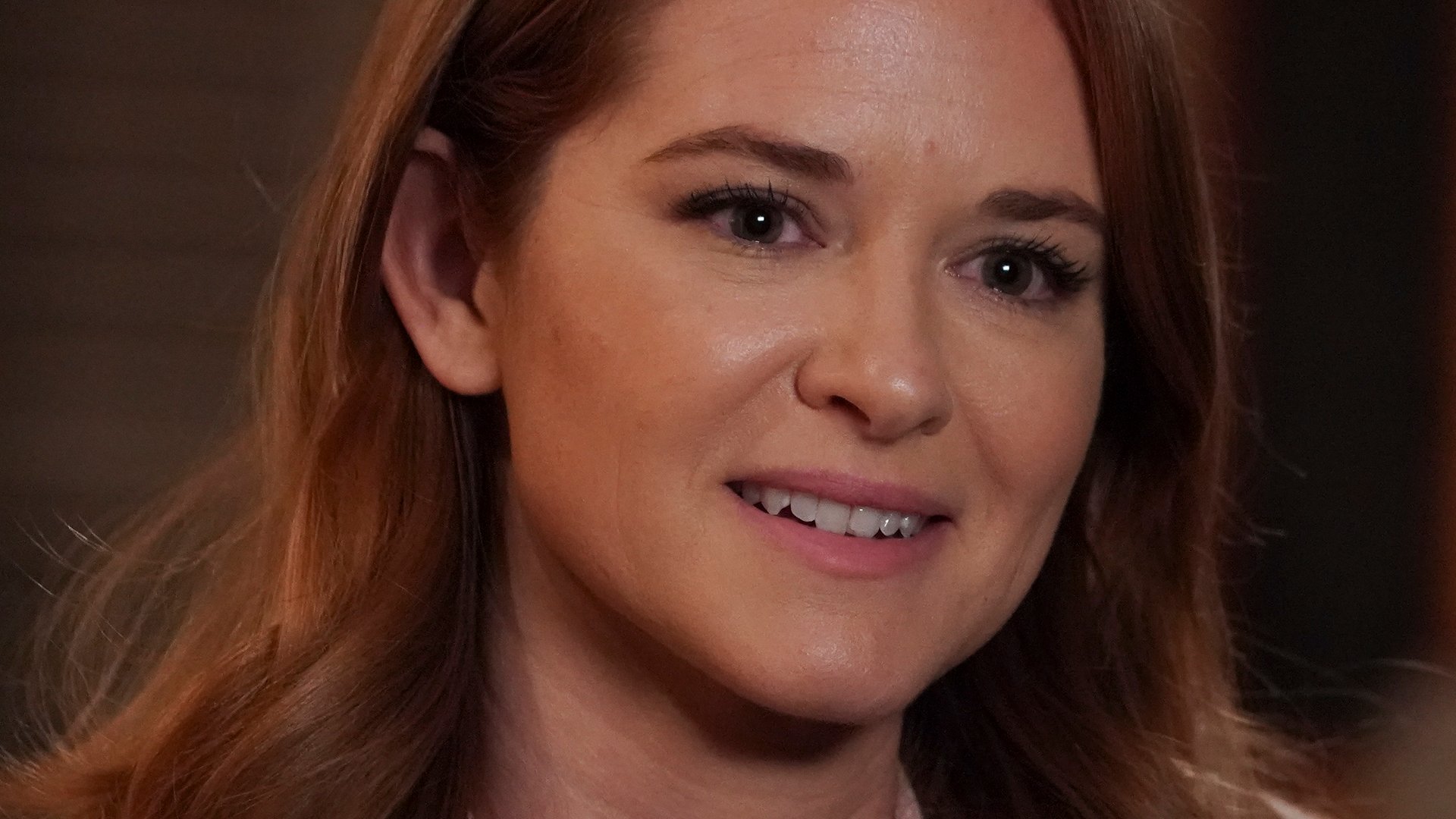 Sarah Drew as April Kepner smiles in ‘Grey’s Anatomy’ Season 17 Episode 14, ‘Look Up Child’