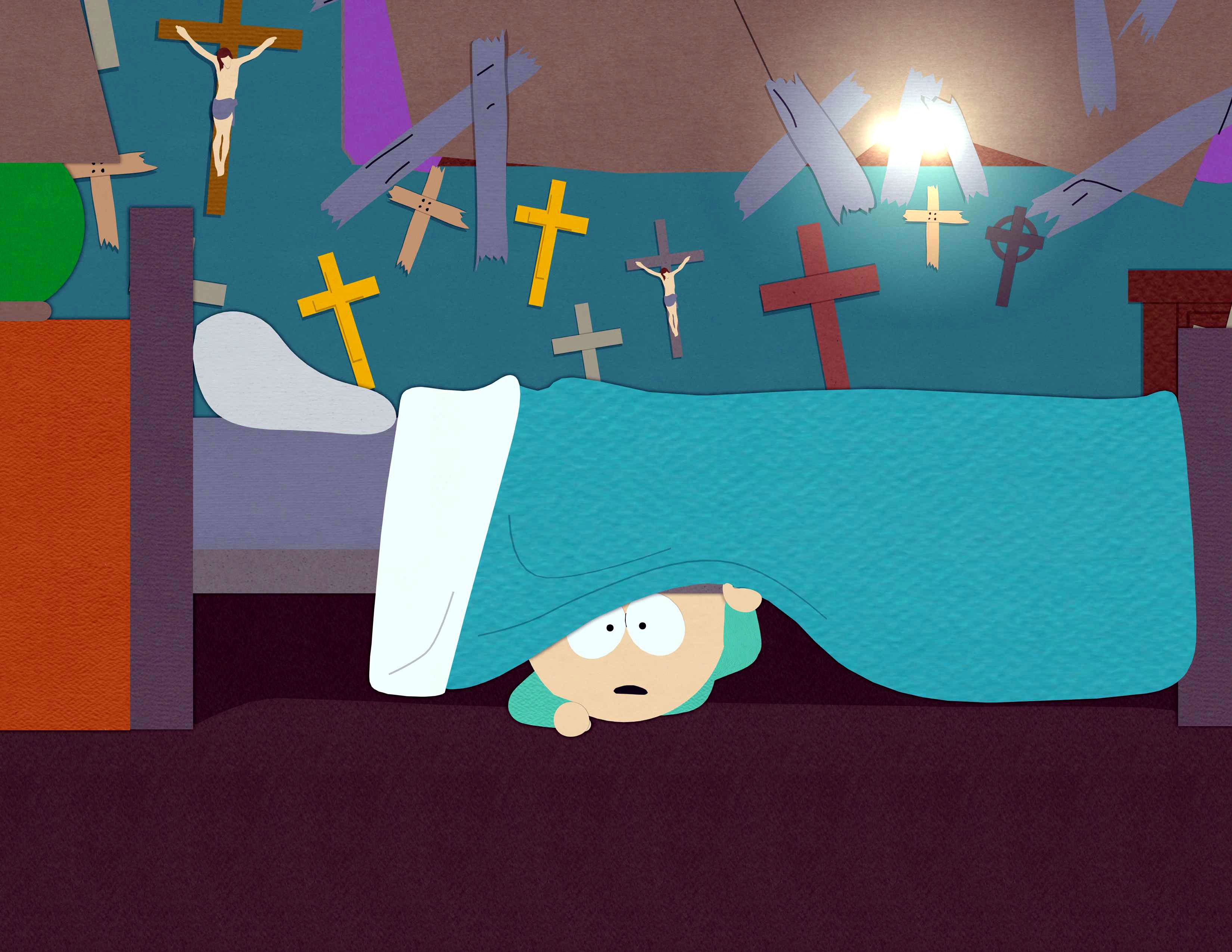 Soth Park: Cartman hides under a bed in 'The Death of Eric Cartman'