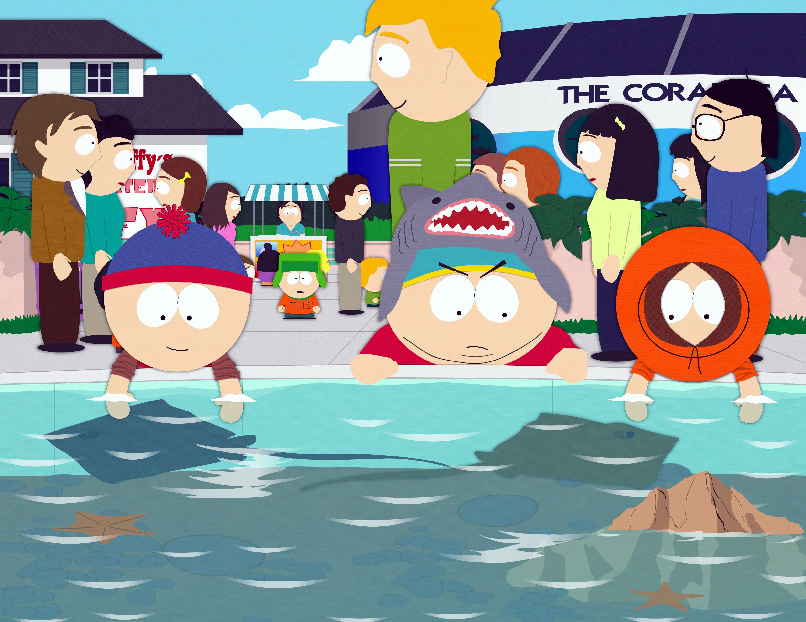 South Park: Stan, Cartman and Kenny play with Stingrays