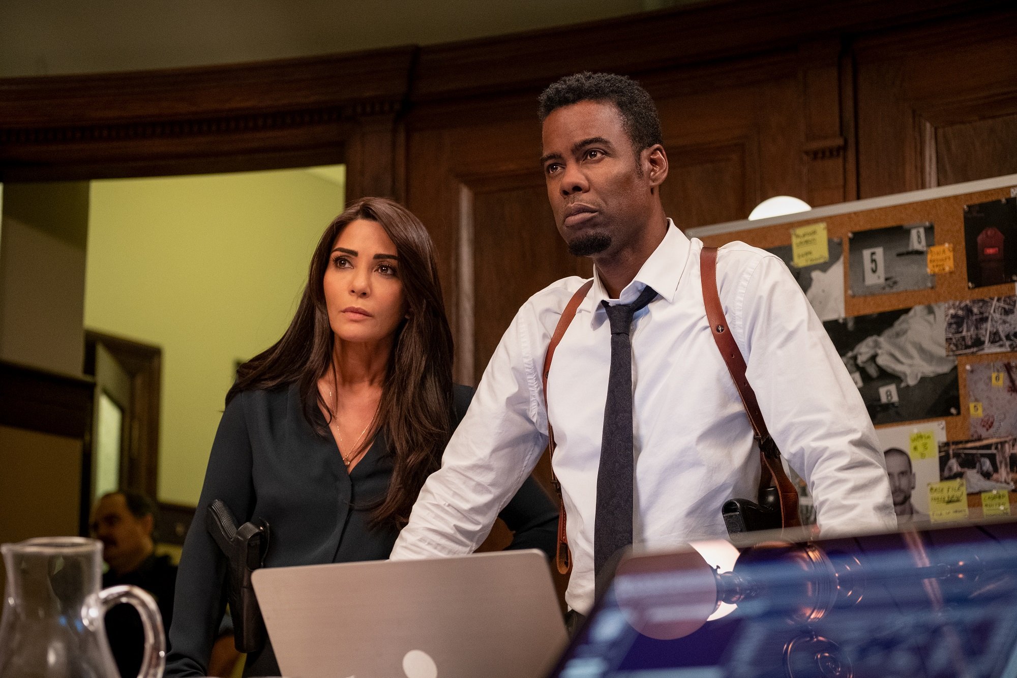 Spiral: Marisol Nichols and Chris Rock investigate a new case