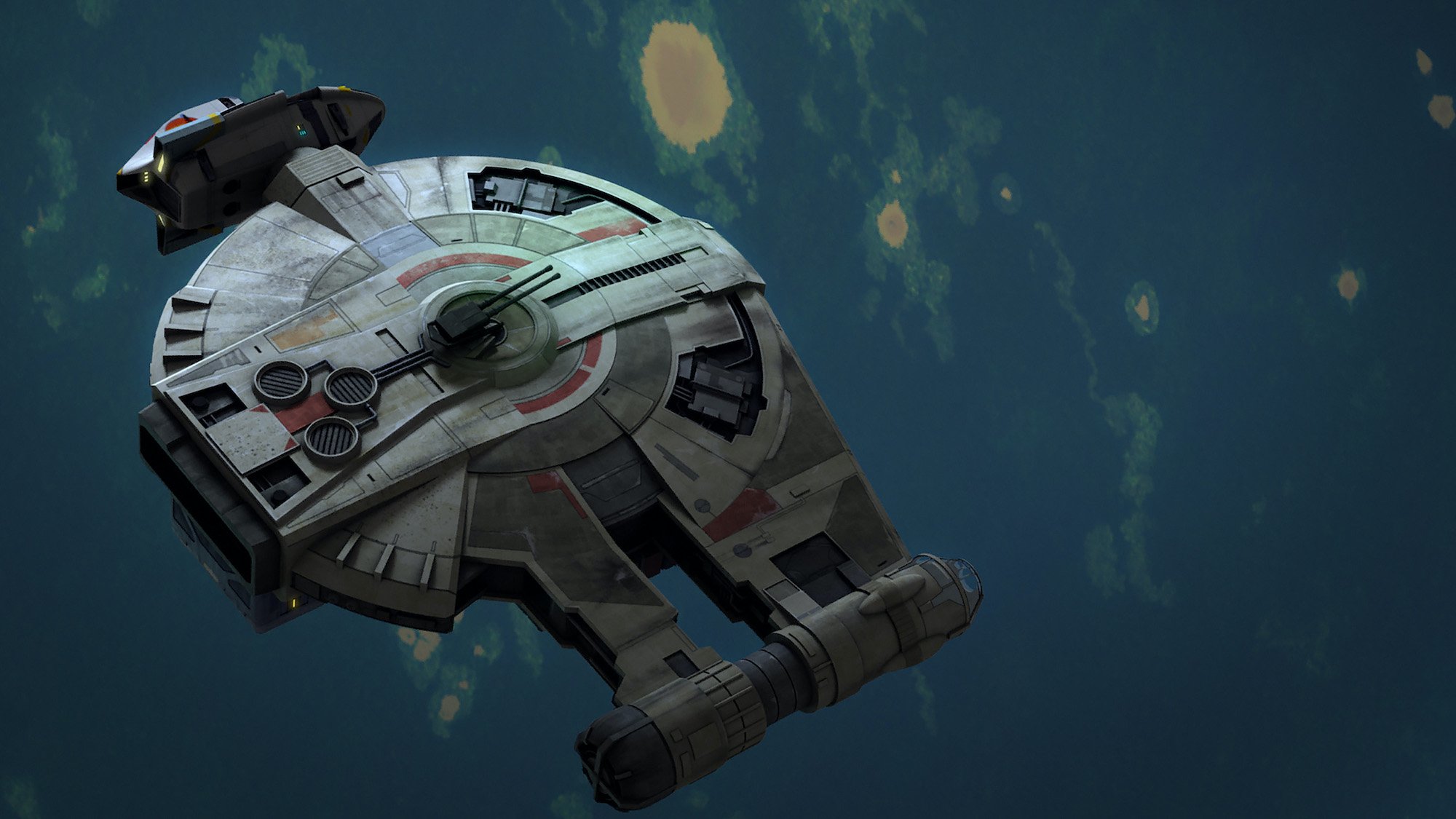 Star Wars animated ship