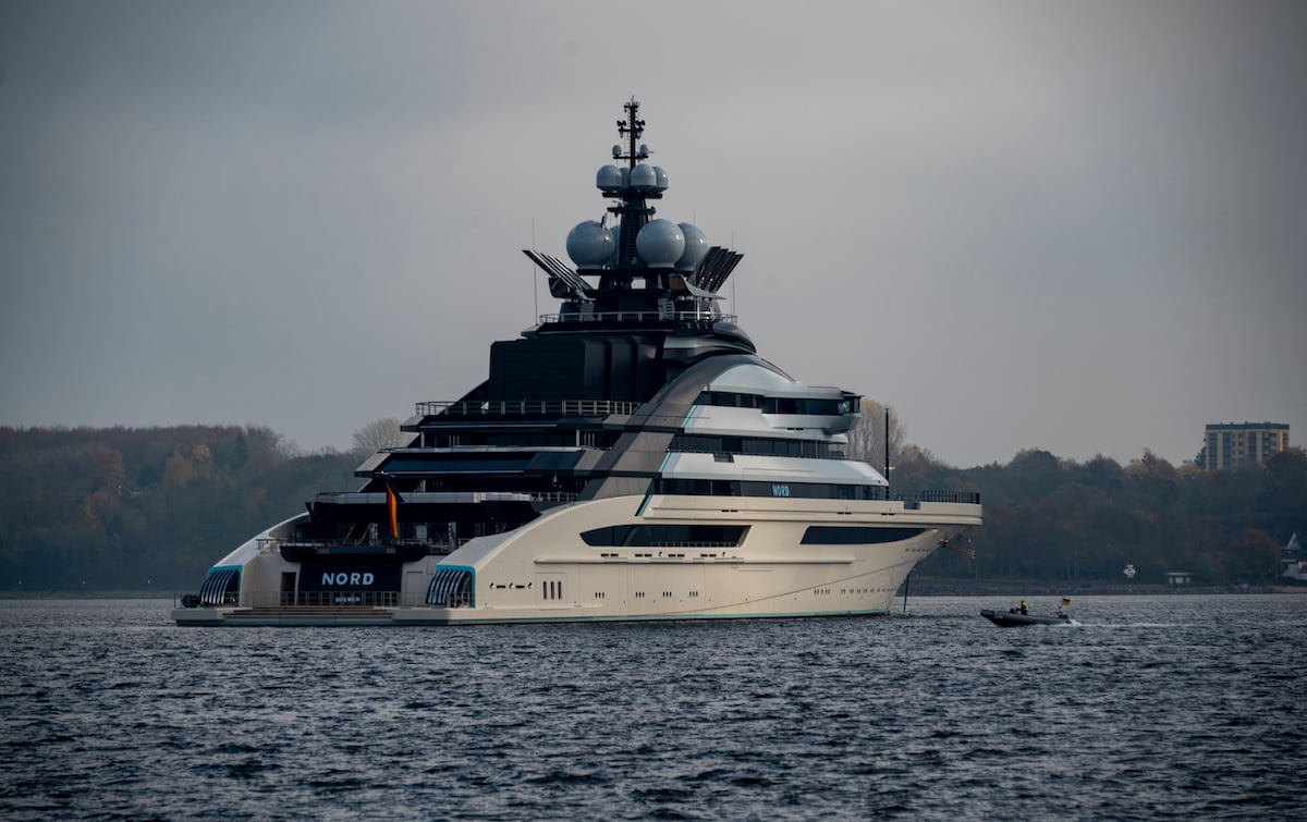 Superyacht Nord is comparable to the size of the yacht Jeff Bezos is building