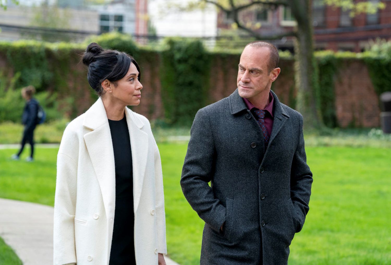 Tamara Taylor and Christopher Meloni in 'Law & Order: Organized Crime'