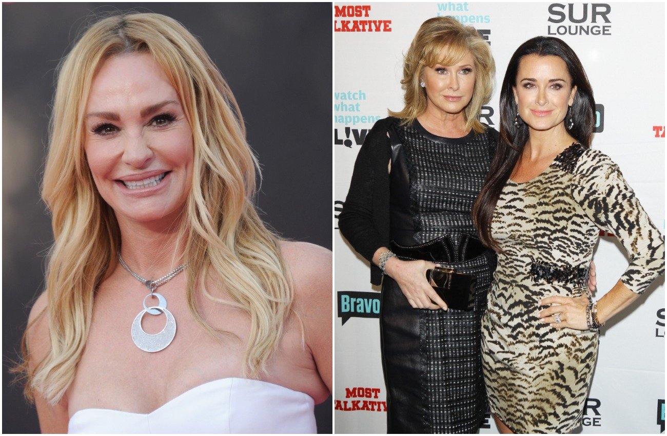 Photo of Taylor Armstrong next to photo of Kathy Hilton and Kyle Richards