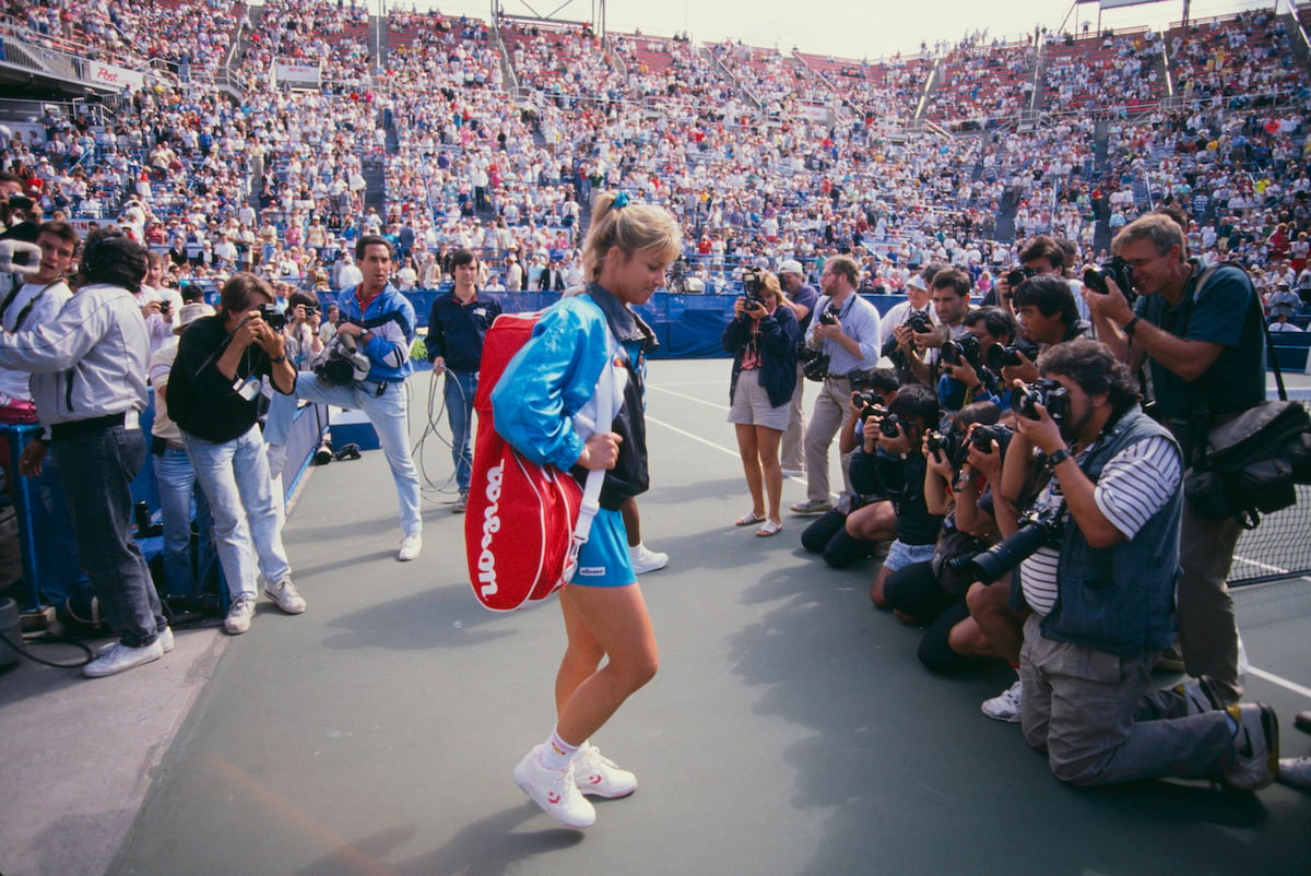 Tennis player Chris Evert at the 1989 U.S. Open
