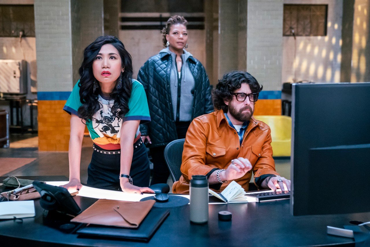 Liza Lapira, Queen Latifah, and Adam Goldberg on 'The Equalizer'