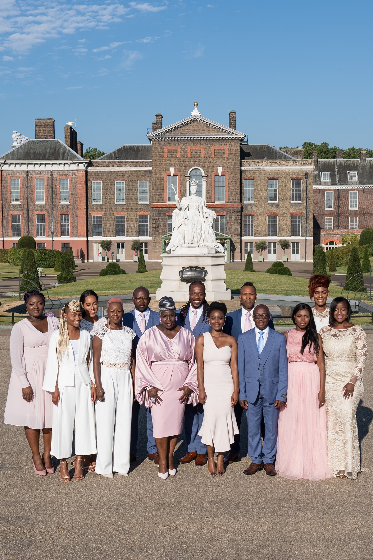 The Kingdom Choir outside Kensington Palace for a performance