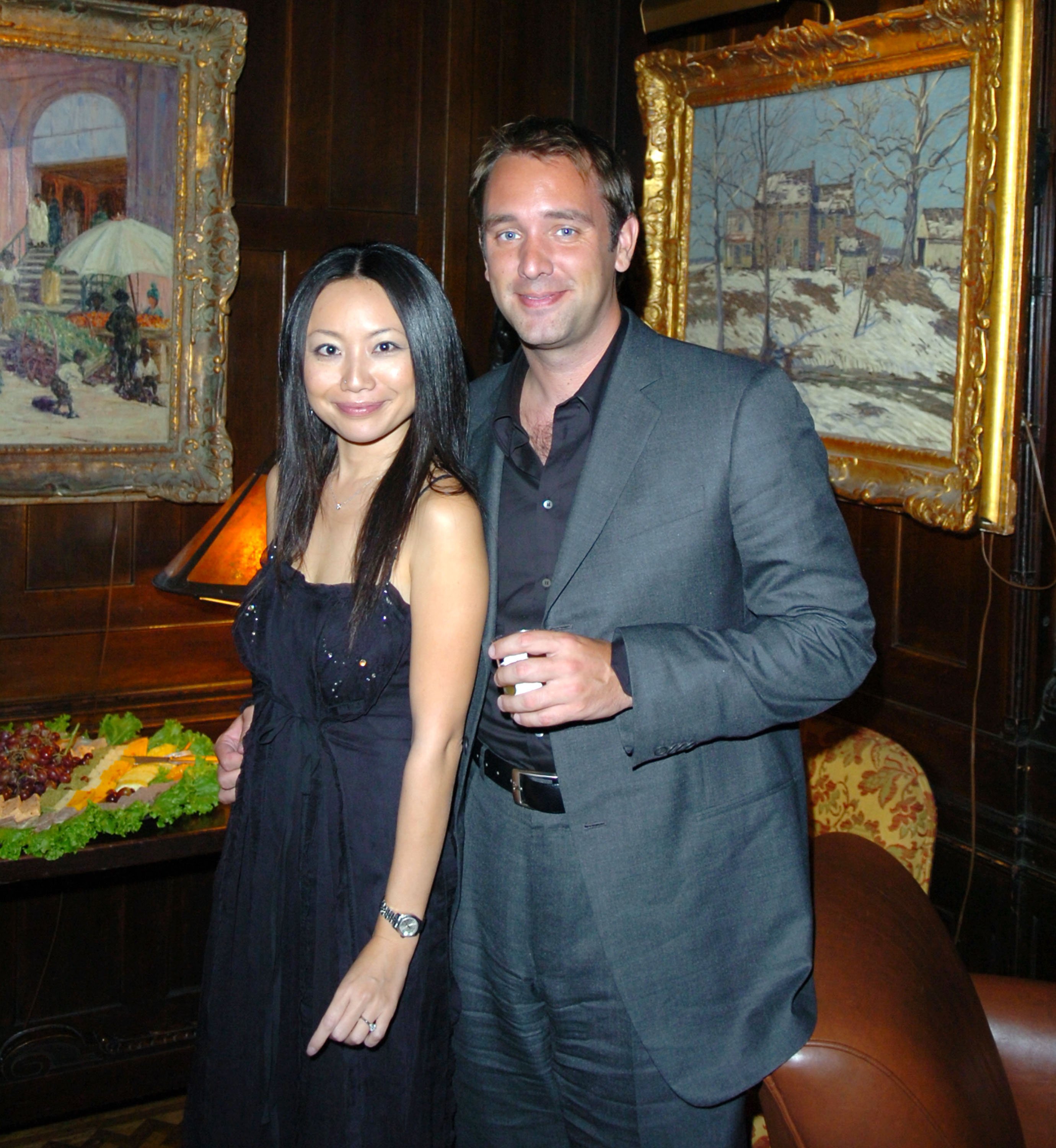 Trey Parker and Emma Sugiyama pose for a photo