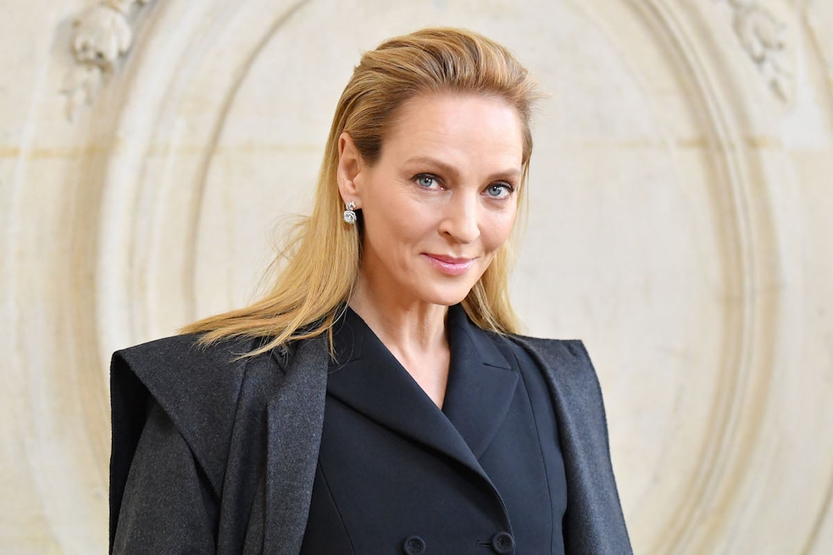 Uma Thurman attends the Dior Haute Couture Spring/Summer 2020 show as part of Paris Fashion Week on January 20, 2020 in Paris, France.