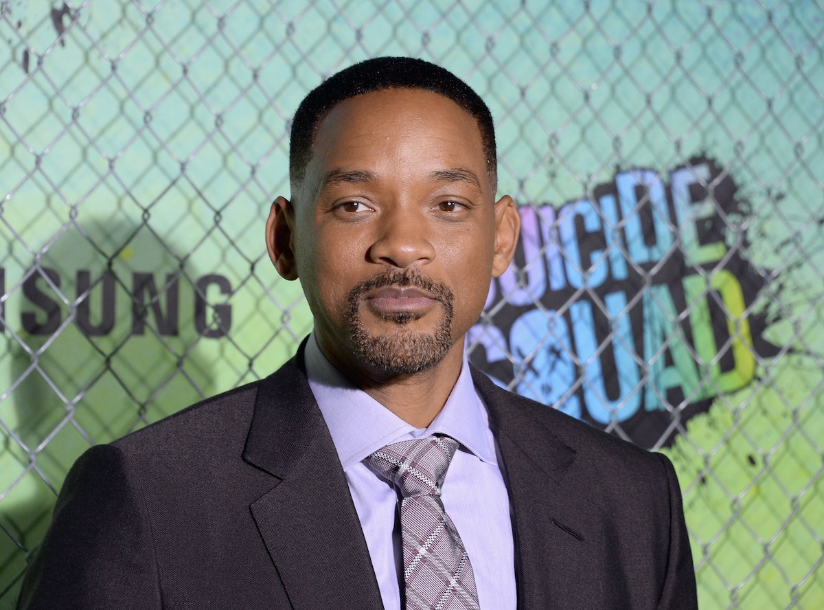 Will Smith wears a suit at the 'Suicide Squad' world premiere in 2016