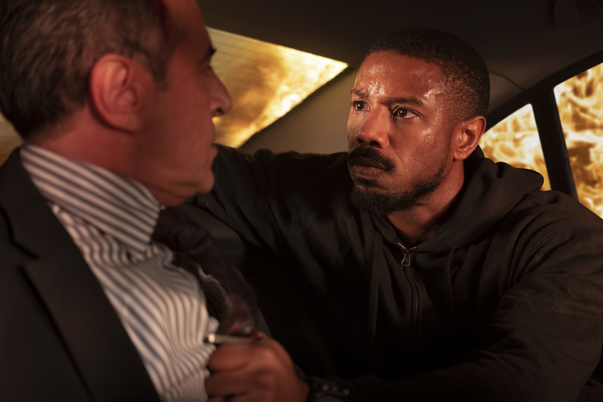 Without Remorse: Michaele B. Jordan gets in Merab Ninidzes' car