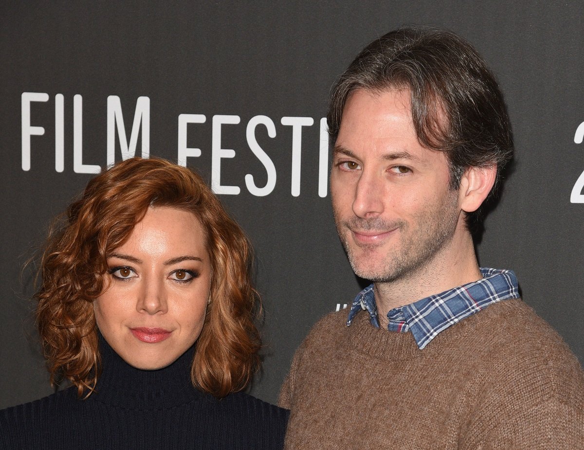 Aubrey Plaza (L) and Jeff Baena attend 'The Little Hours' premiere on January 19, 2017, in Park City, Utah.
