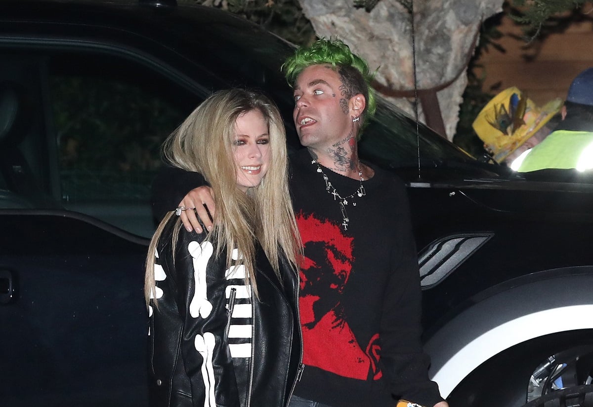 Avril Lavigne and Mod Sun at Soho House on April 7, 2021, in Malibu, California.