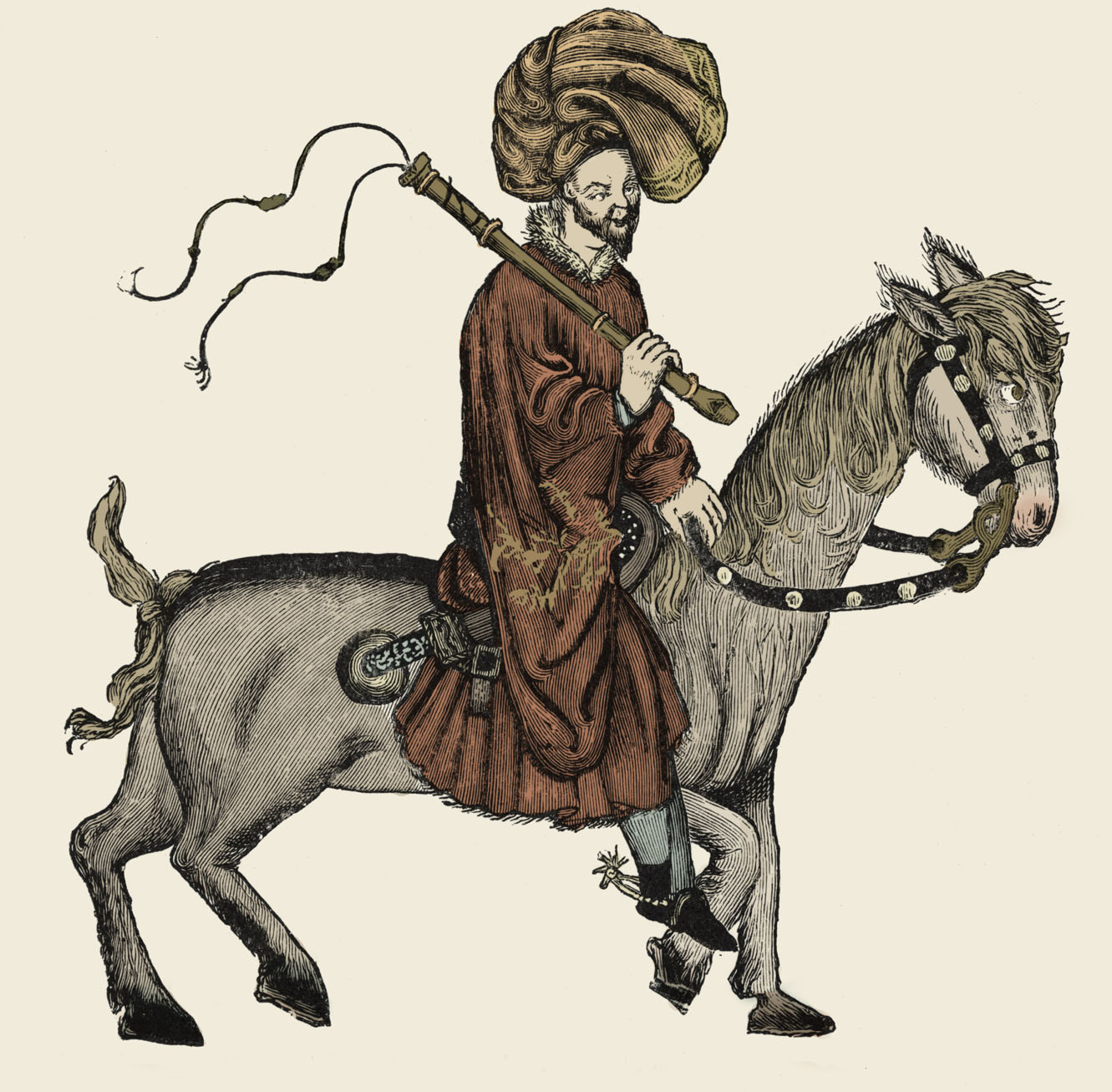 A man on horseback